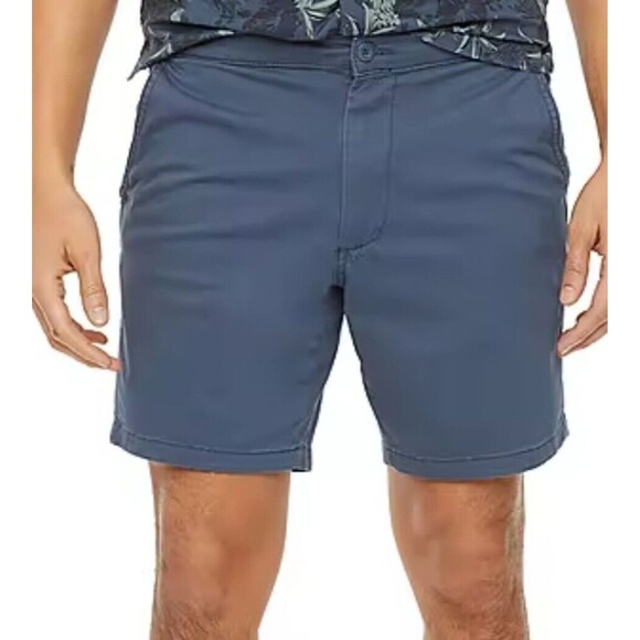 8" Men's Chino Short Twill Regular Fit Shorts by Mutual Weave - Trooper Blue, 40 - Picture 1 of 7